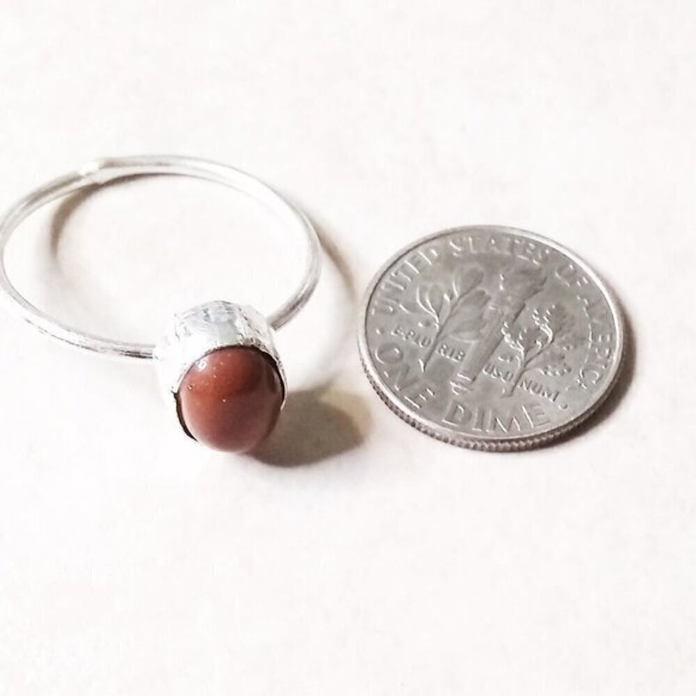 2/$25!!! Dainty Minimalist - Copper Goldstone 8.75 - Semi-Precious Stone Rings - Picture 4 of 8